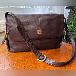 Vintage ETIENNE AIGNER pebbled leather SHOULDER BAG soft textured luxury leather
